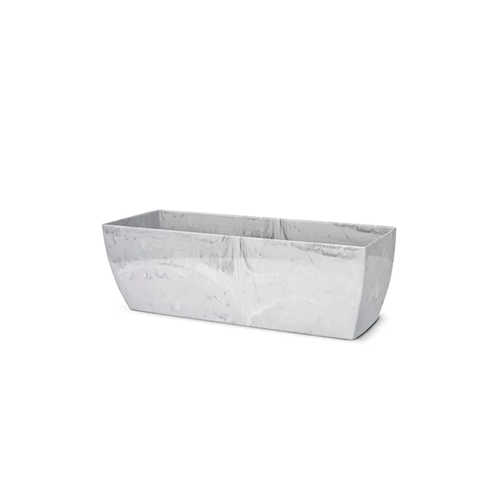 Cachepô Jardineira Elegante Branco Carrara Nutriplan