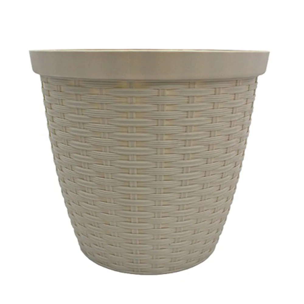 Cachepô Rattan Taupe FG Import Cinza — foto 2