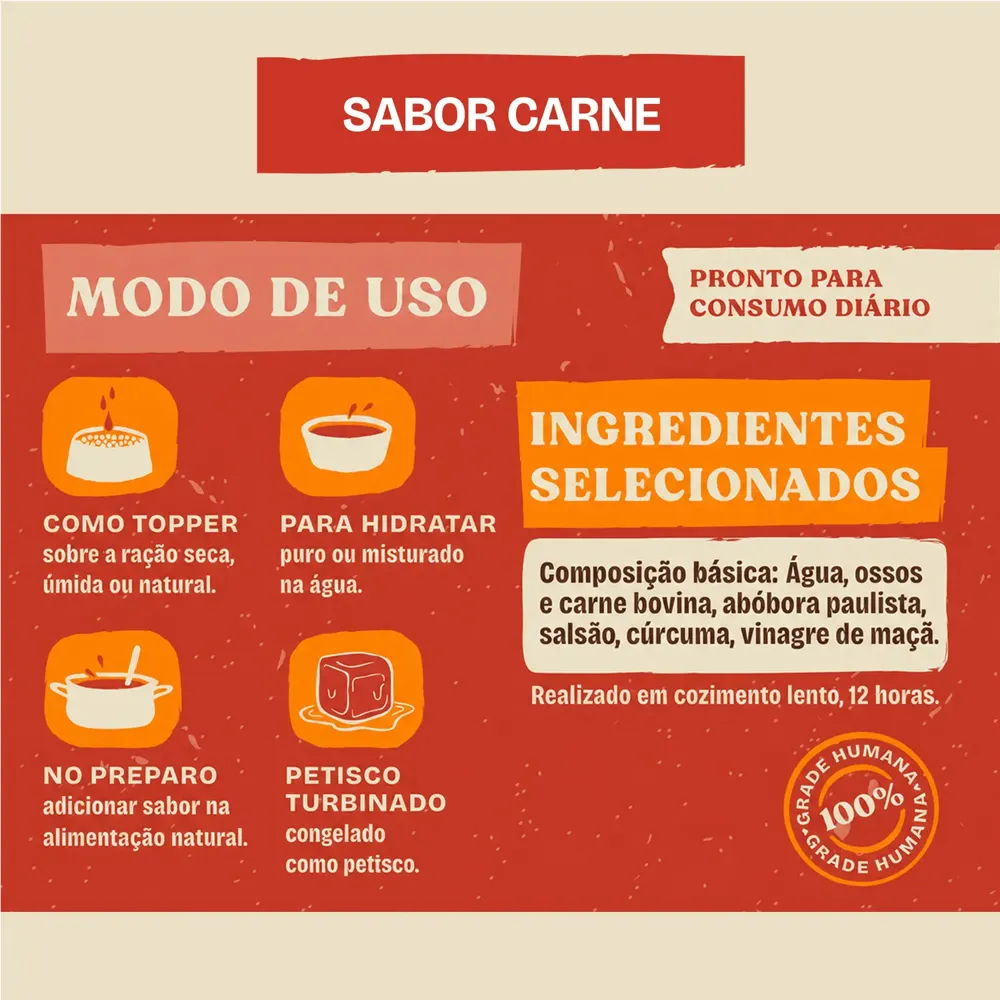 Caldo de Ossos Olivia para Cães e Gatos Carne — foto 3