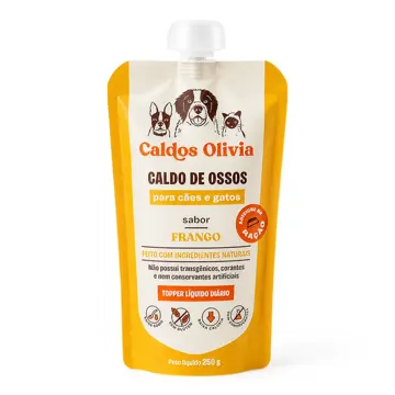 Caldo de Ossos Olivia para Cães e Gatos Frango
