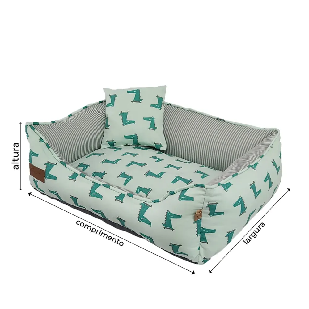 Cama Alligator Fábrica Pet Verde — foto 4