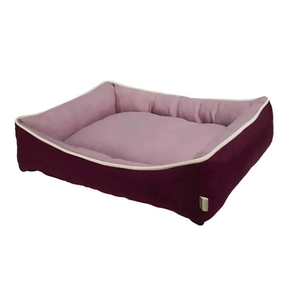 Cama Bicolor Fábrica Pet Rosa e Vinho — foto 2