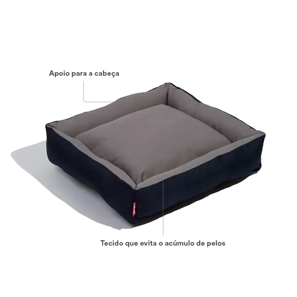 Cama Dupla Spike para Cães e Gatos Cinza — foto 2
