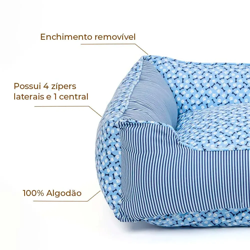 Cama Flicks Ossinho Azul para Cães e Gatos — foto 2