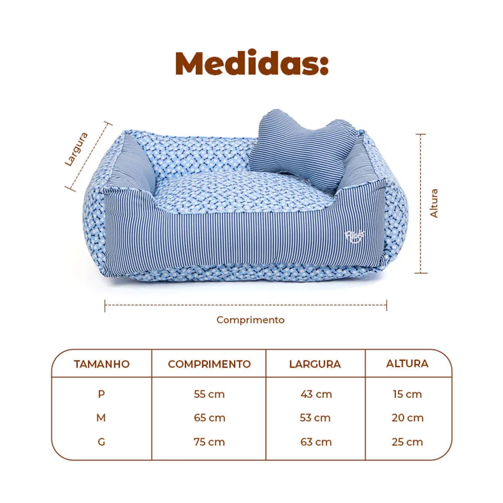 Cama Flicks Ossinho Azul para Cães e Gatos — foto 3