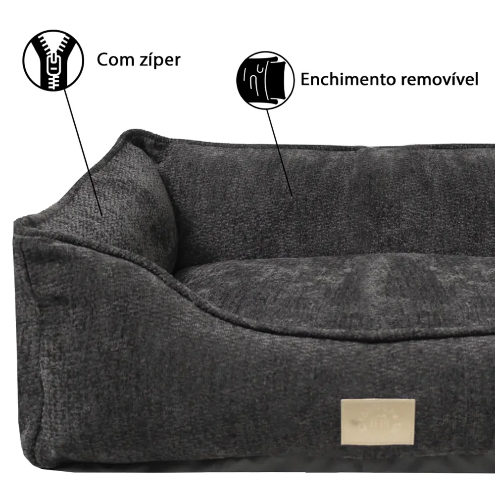 Cama Grécia para Cães Fábrica Pet Cinza — foto 5