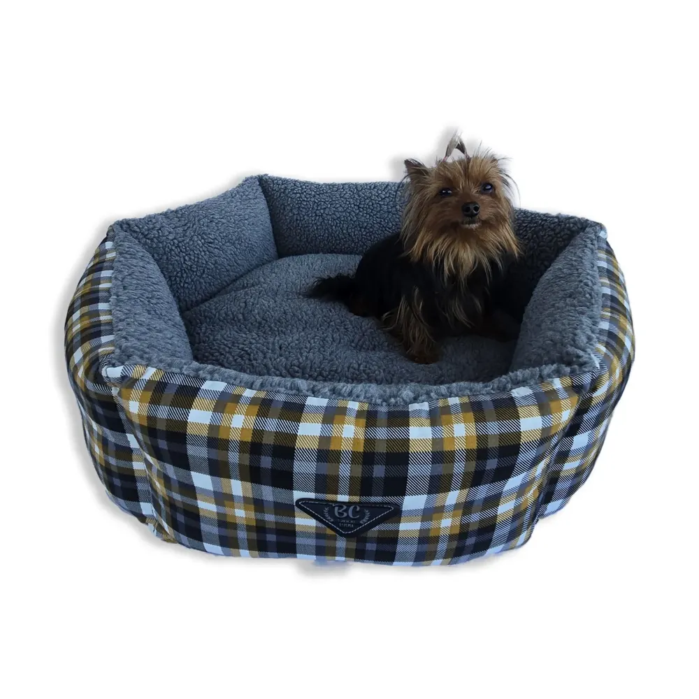 Cama Hexa Xadrez Bichinho Chic Cinza — foto 2
