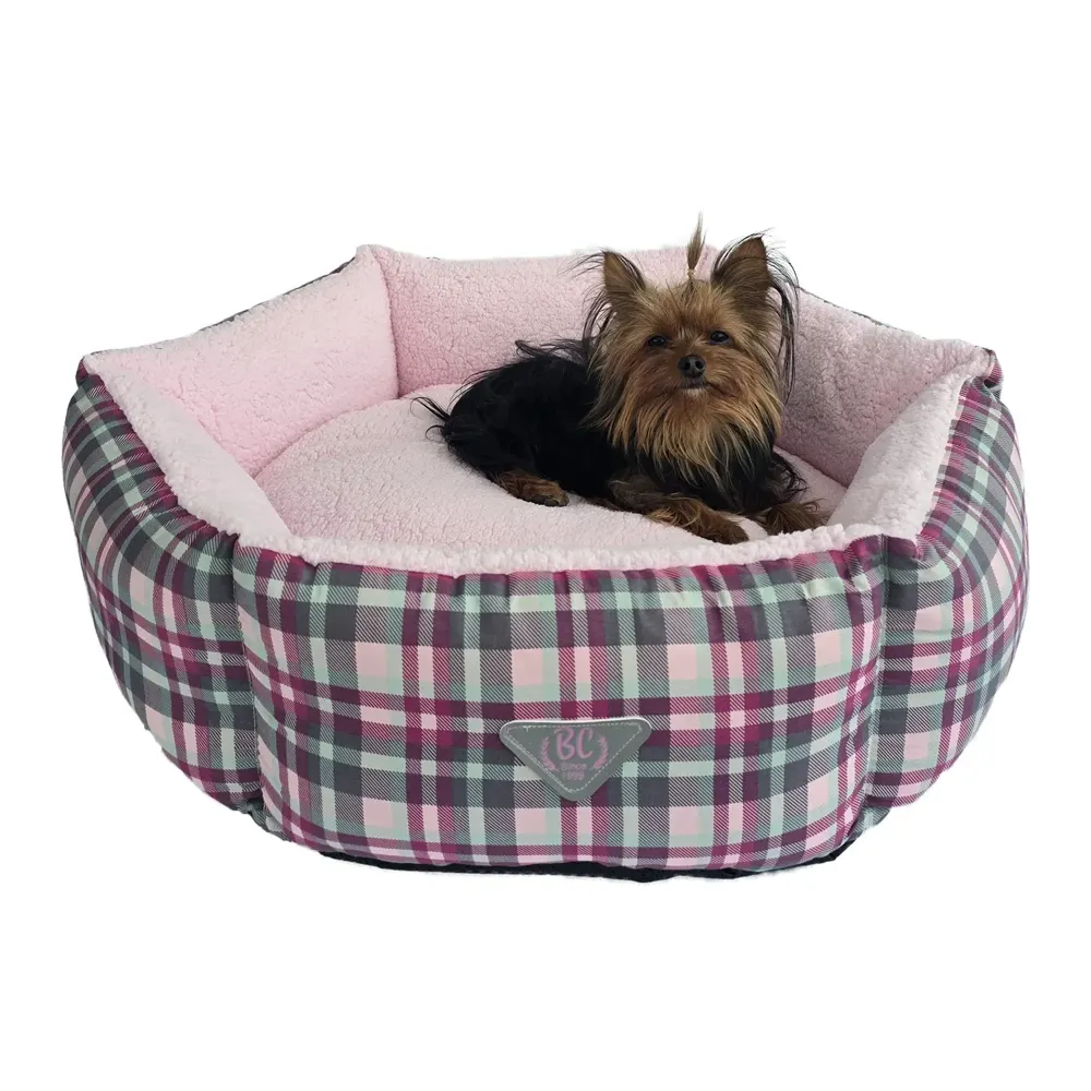 Cama Hexa Xadrez Bichinho Chic Rosa — foto 2