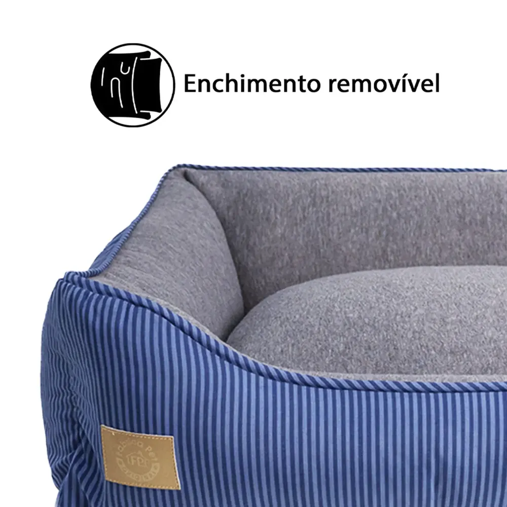 Cama Home para Cães e Gatos Fábrica Pet Azul — foto 2