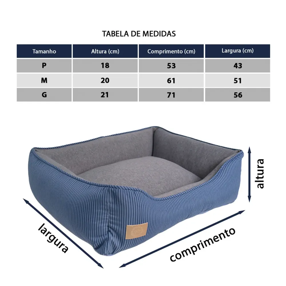 Cama Home para Cães e Gatos Fábrica Pet Azul — foto 6