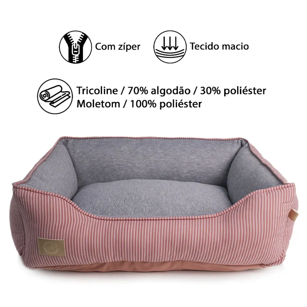 Cama Home para Cães e Gatos Fábrica Pet Rosa — foto 3