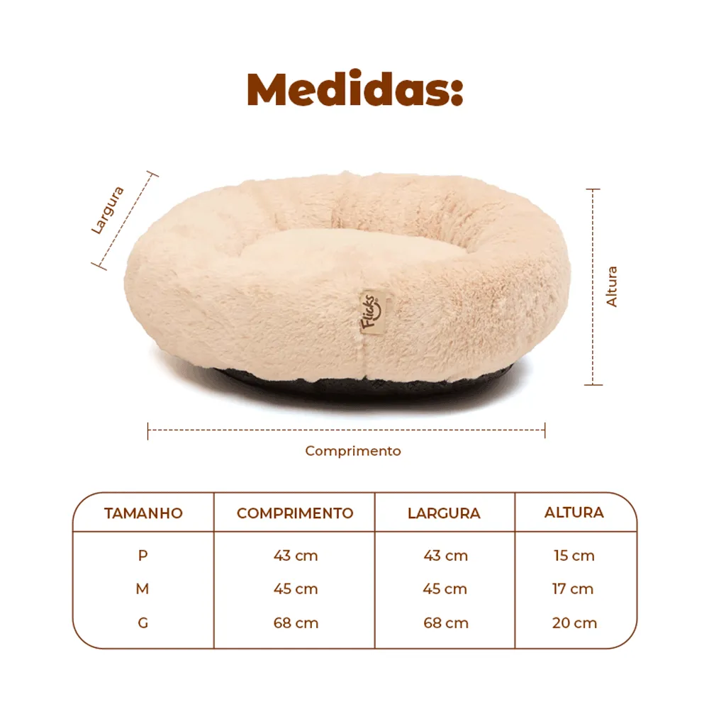 Cama New Canadá Flicks Bege para Cães e Gatos — foto 3