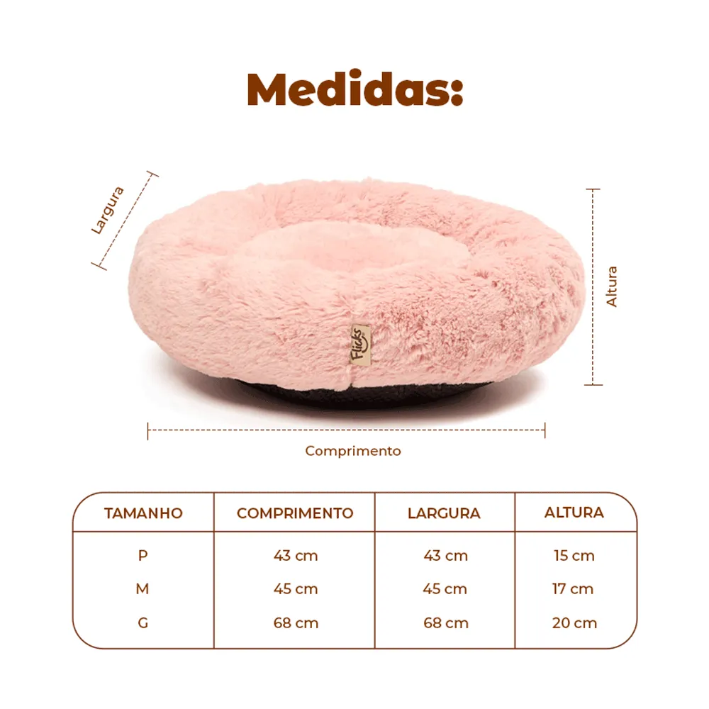 Cama New Canadá Flicks Rosa para Cães e Gatos — foto 3