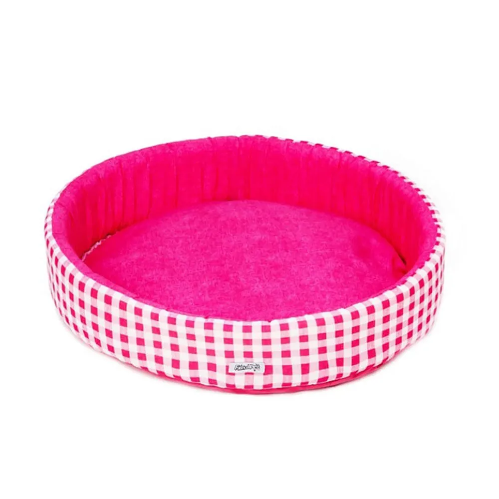 Cama Redonda Fábrica Pet Rosa para Cães e Gatos — foto 3