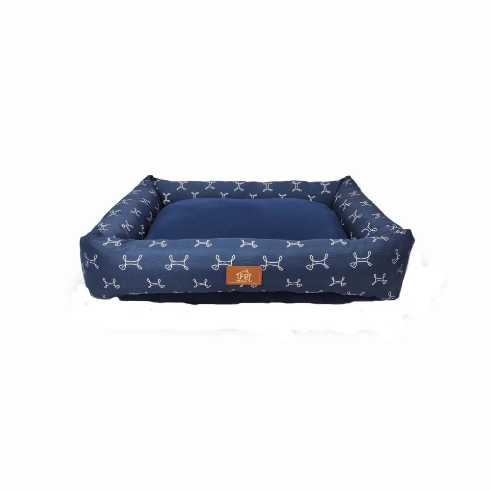 Cama Retangular Carmel Fábrica Pet Azul — foto 5