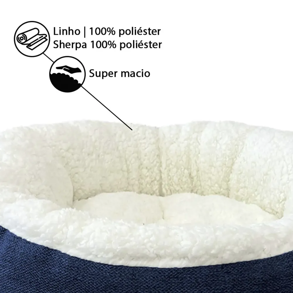Cama Snow para Cães e Gatos Fábrica Pet Azul — foto 2