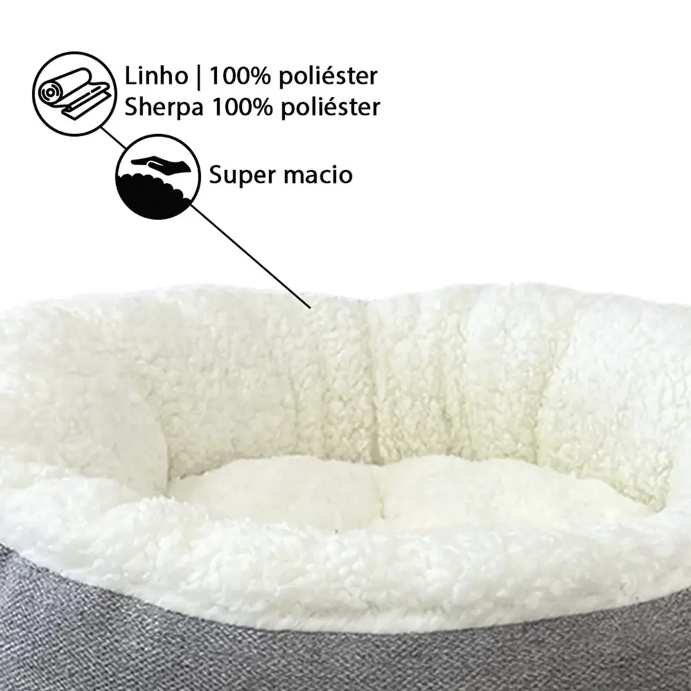 Cama Snow para Cães e Gatos Fábrica Pet Cinza — foto 2