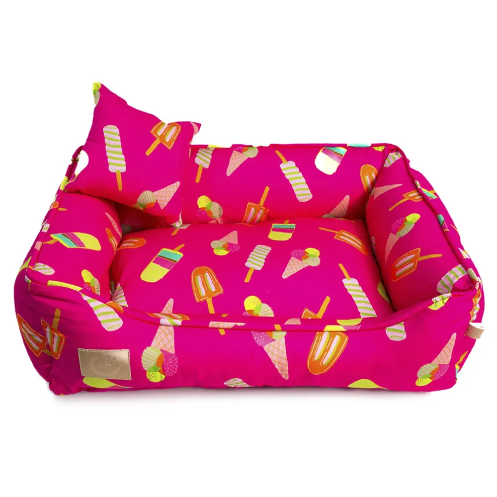 Cama Sorvete para Cães e Gatos Fábrica Pet Rosa