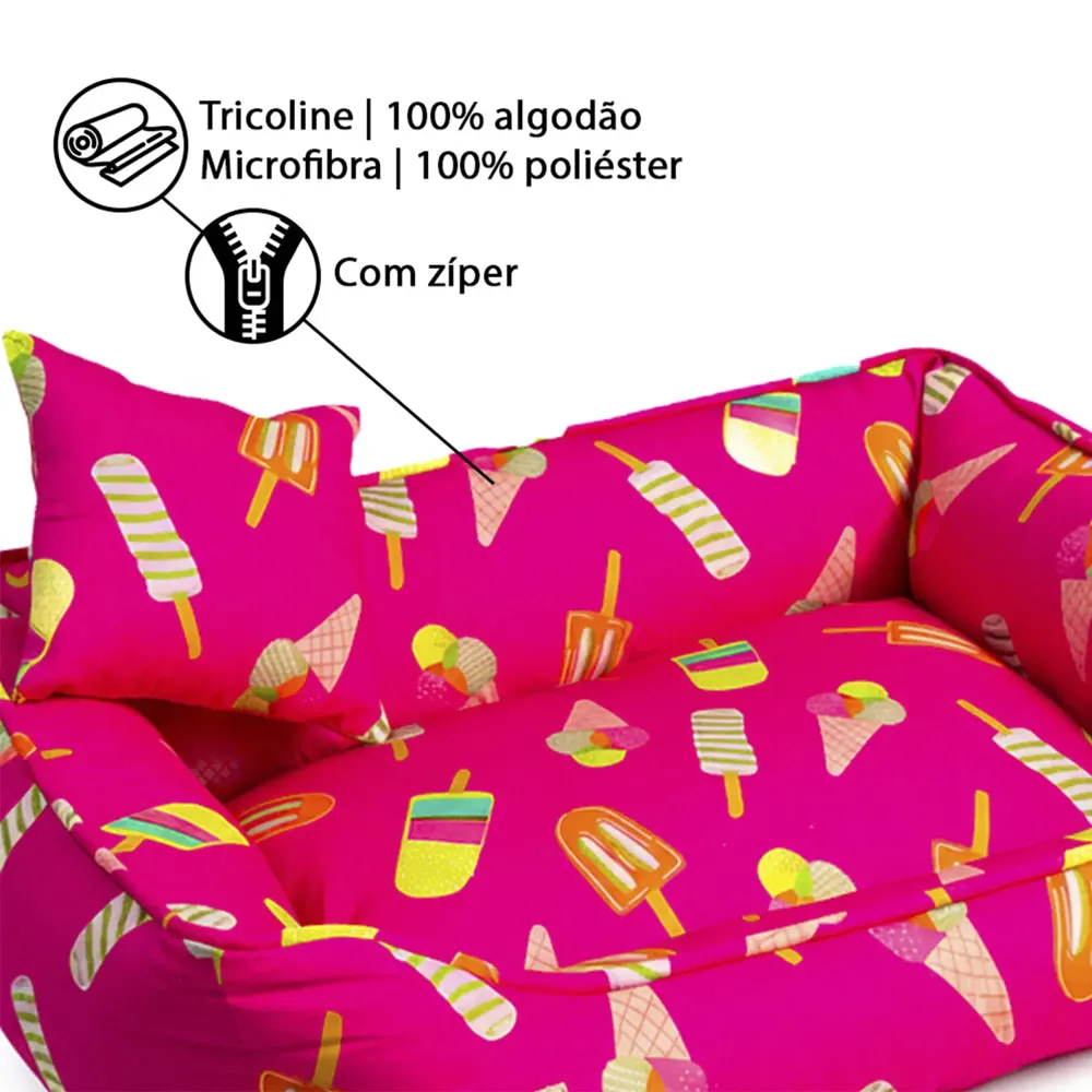 Cama Sorvete para Cães e Gatos Fábrica Pet Rosa — foto 3