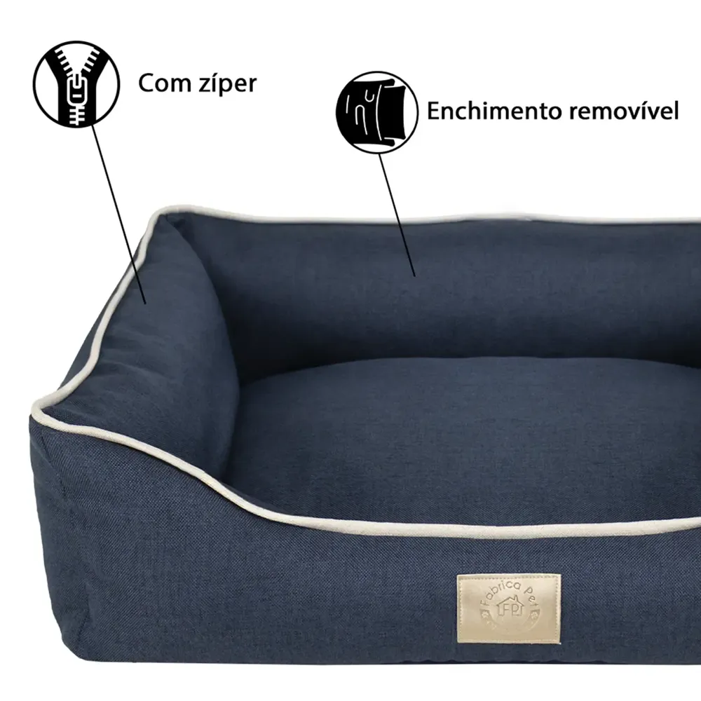 Cama Tecido Resistente Fábrica Pet Azul — foto 5