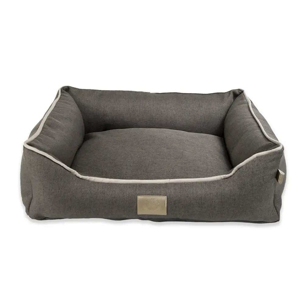 Cama Tecido Resistente Fábrica Pet Cinza