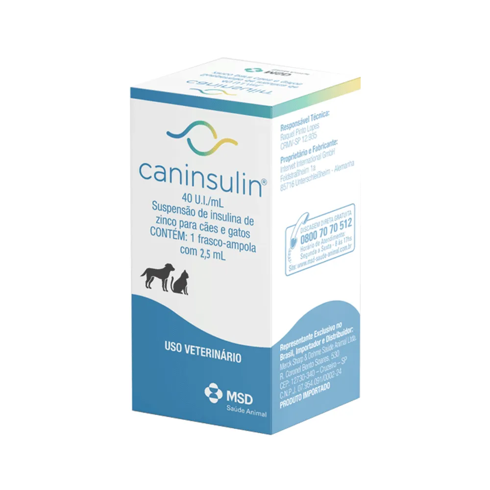 Caninsulin 40 U.I./ml para Cães e Gatos MSD — foto 3