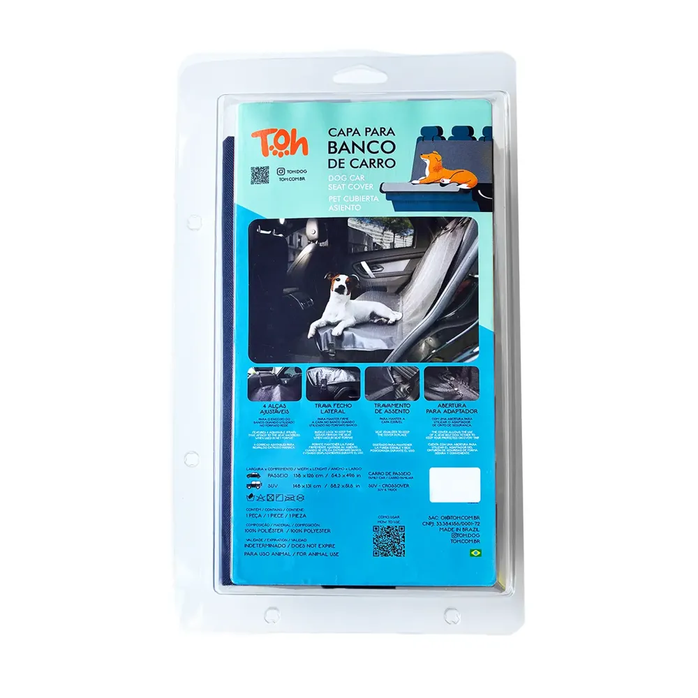 Capa para Banco de Carro Premium Preta Toh — foto 2