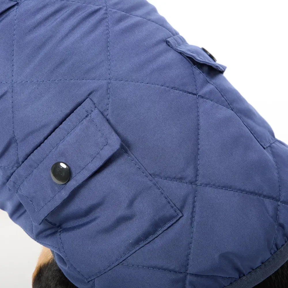 Casaco Quilting para Cães Flicks Azul — foto 5