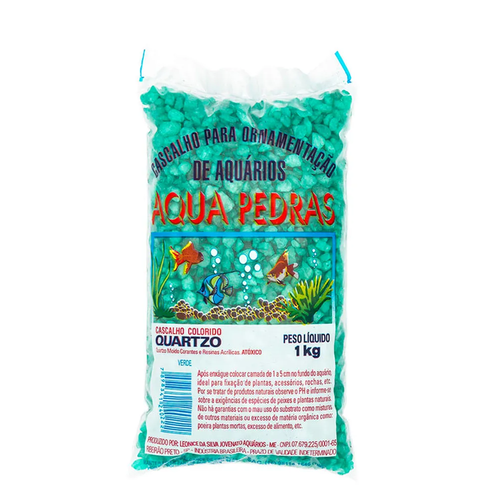 Cascalho para Aquário Quartzo Nº 2 Aqua Pedras Verde Escuro