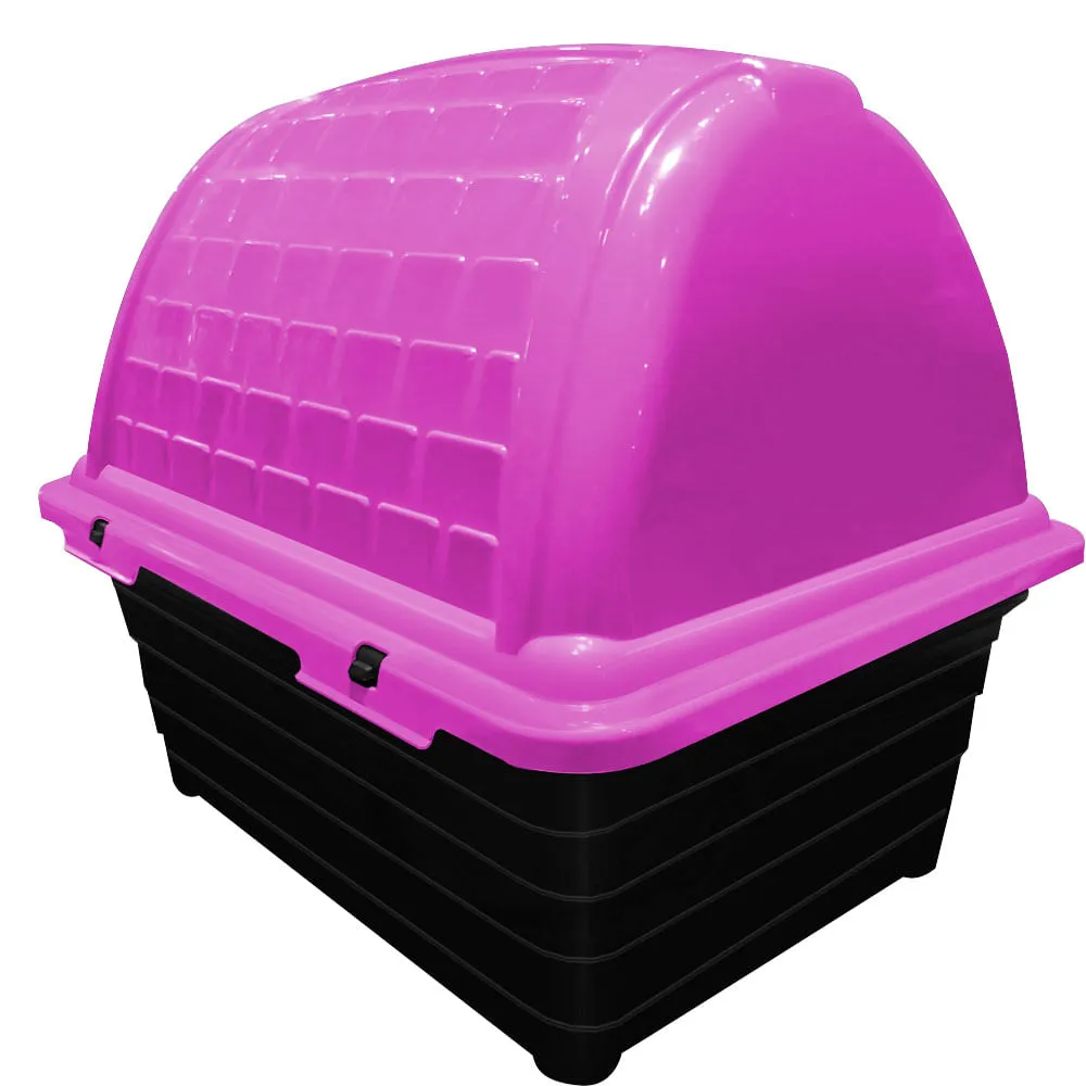 Casinha Plástica Iglu Furacão Pet Rosa — foto 2