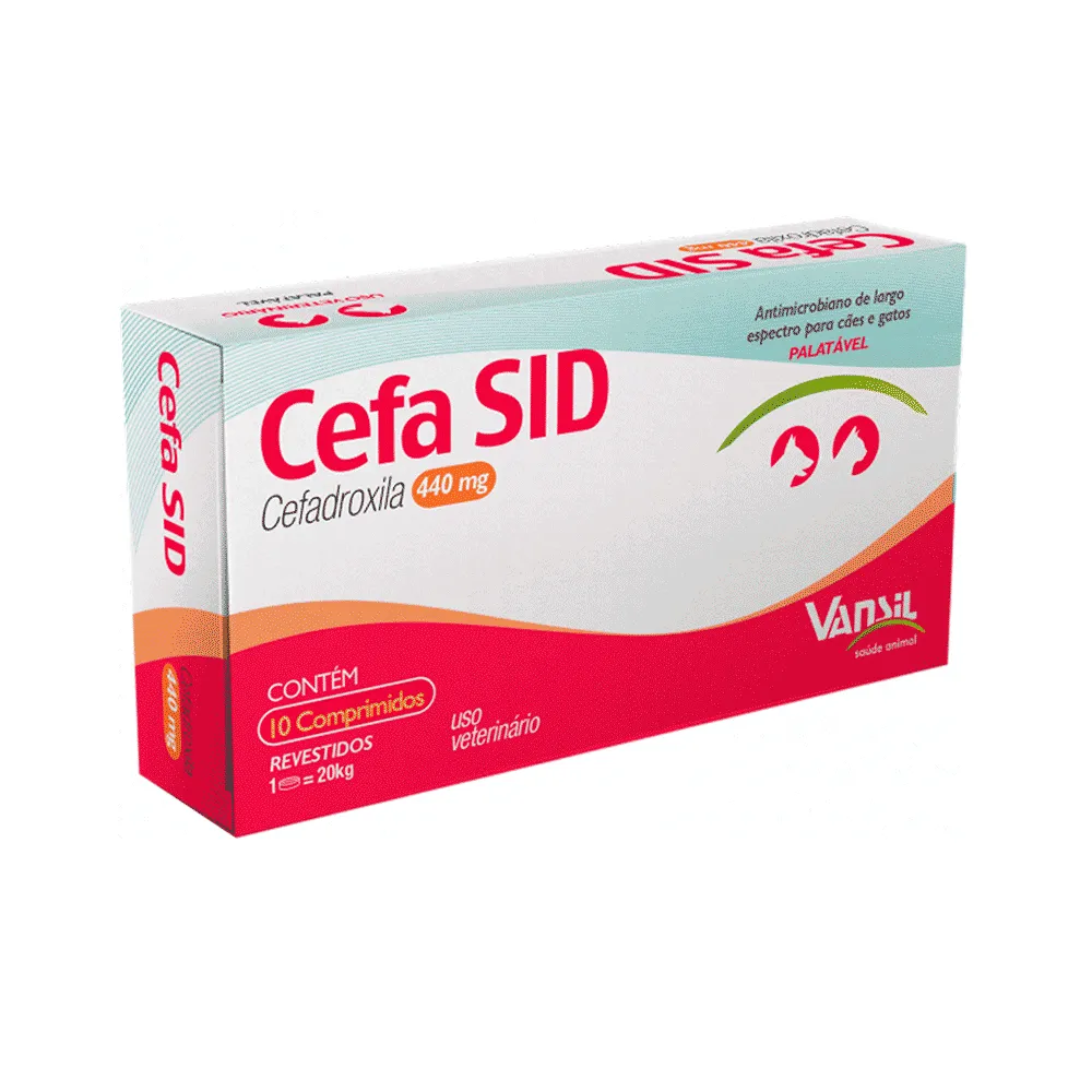 Cefa Sid 440mg Antimicrobiano para Cães e Gatos