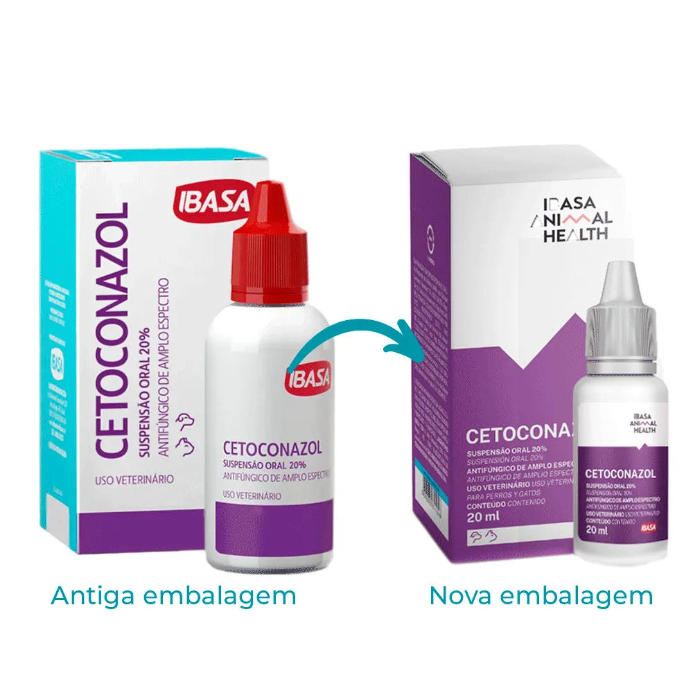 Antifúngico Cetoconazol Suspensão Oral 20% Ibasa — foto 2