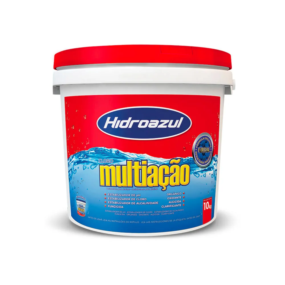 Cloro para Piscina Multiação Hidroazul 8 em 1