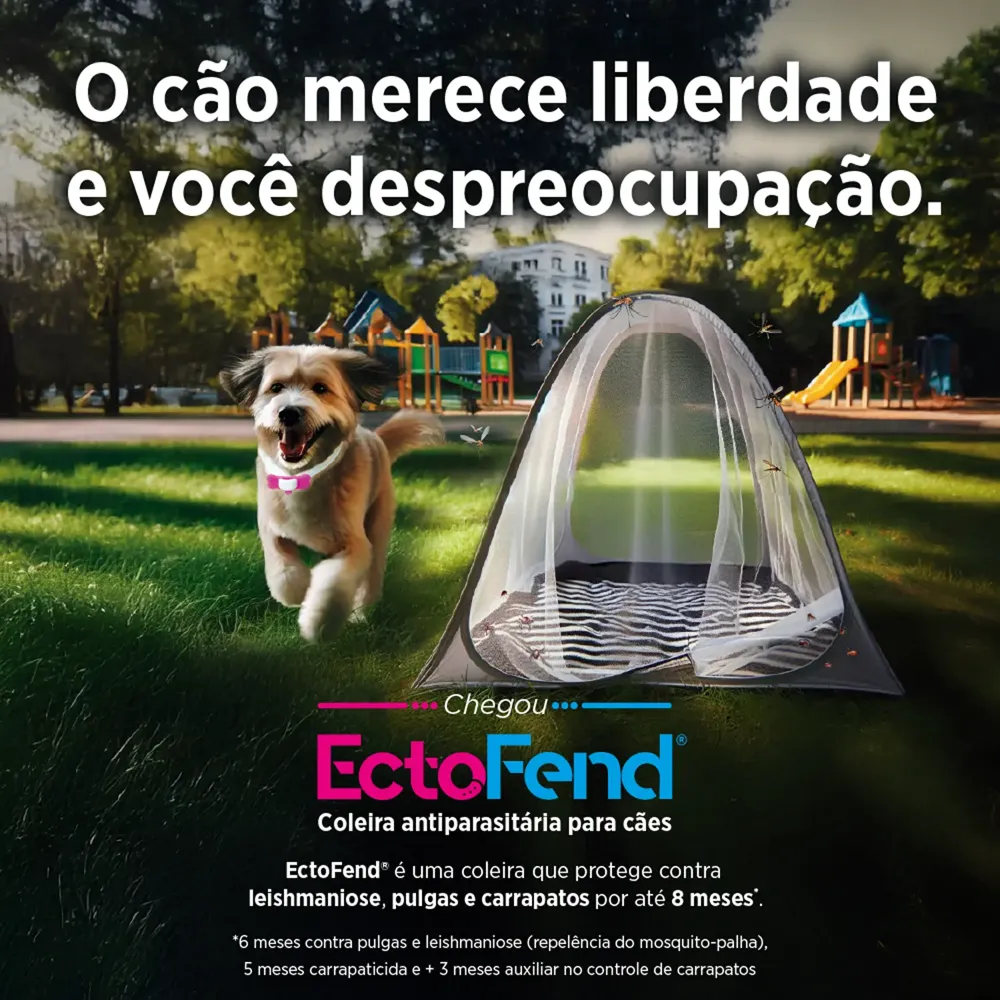 Coleira Antipulgas e Carrapatos Ectofend Azul para Cães Pequenos e Médios — foto 6