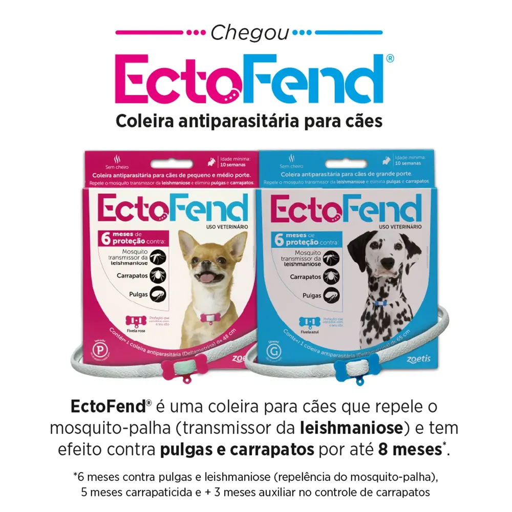 Coleira Antipulgas e Carrapatos Ectofend Rosa para Cães Raças Grandes — foto 3