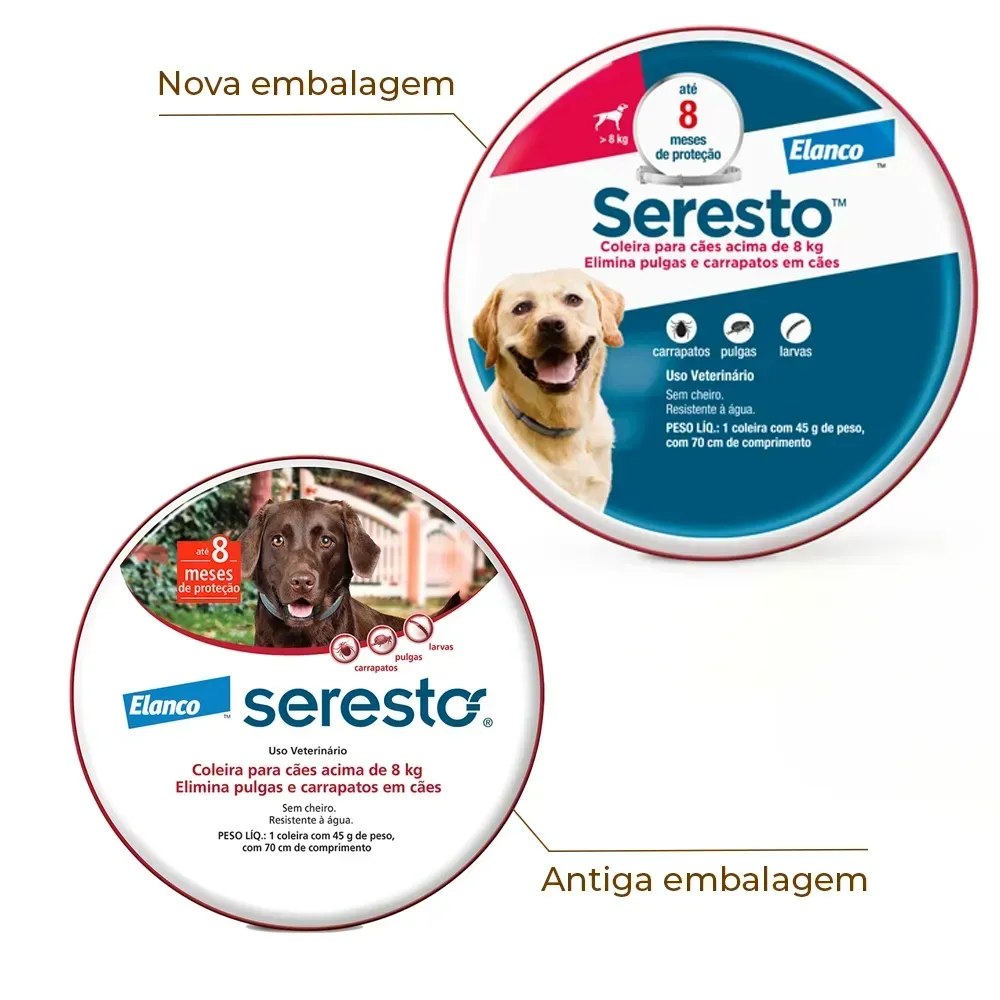 Coleira Antipulgas Seresto Cães Acima de 8kg - 8 Meses de Proteção — foto 2