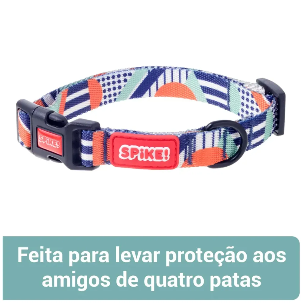 Coleira para Cães Geo Azul Spike — foto 6