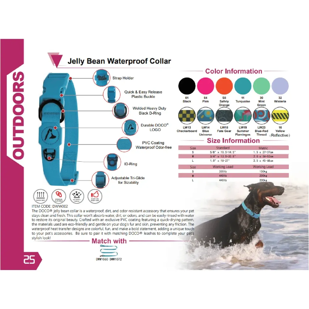 Coleira para Cães Jelly Bean Doco Azul — foto 4