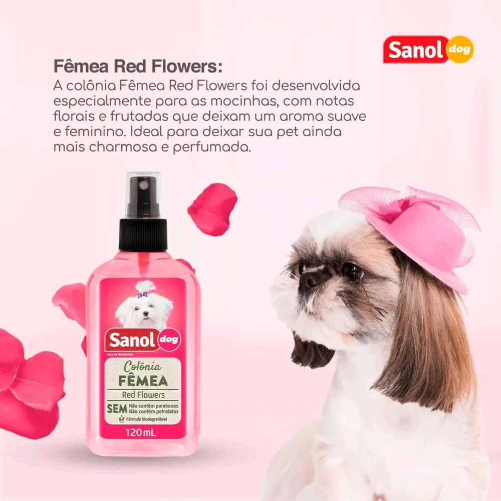 Colônia Fêmea Red Flowers Sanol Dog — foto 4
