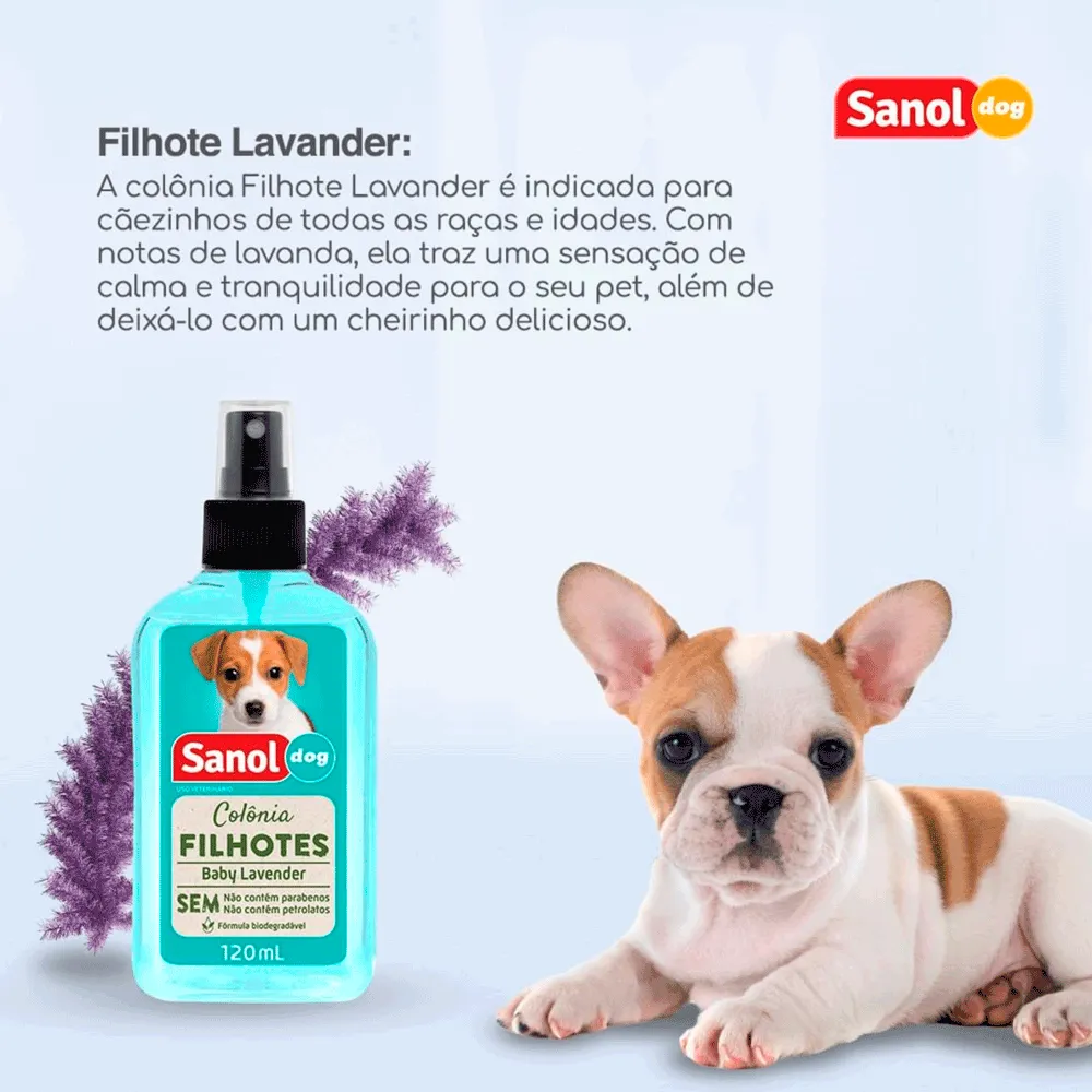 Colônia Filhote Baby Lavender Sanol Dog — foto 4