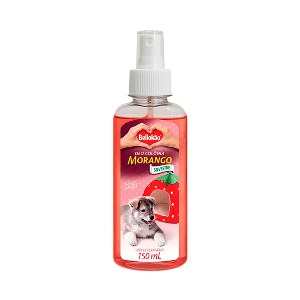 Colônia para Cães e Gatos Morango Bellokão