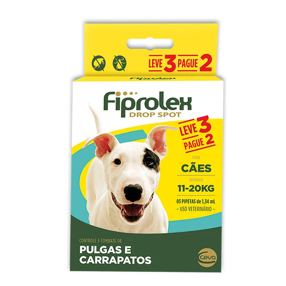 Combo Antipulgas Cães Fiprolex 11 a 20kg