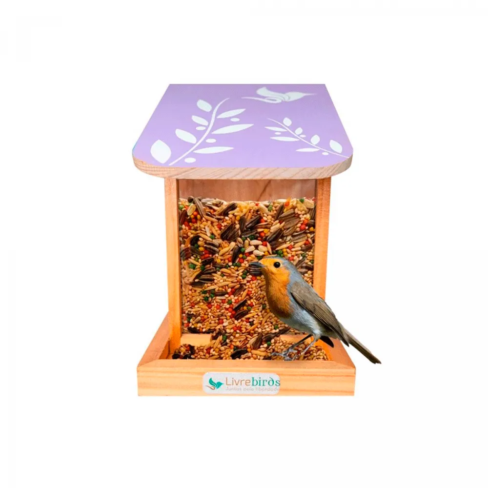 Comedouro Automático Collors Livre Birds Lilás