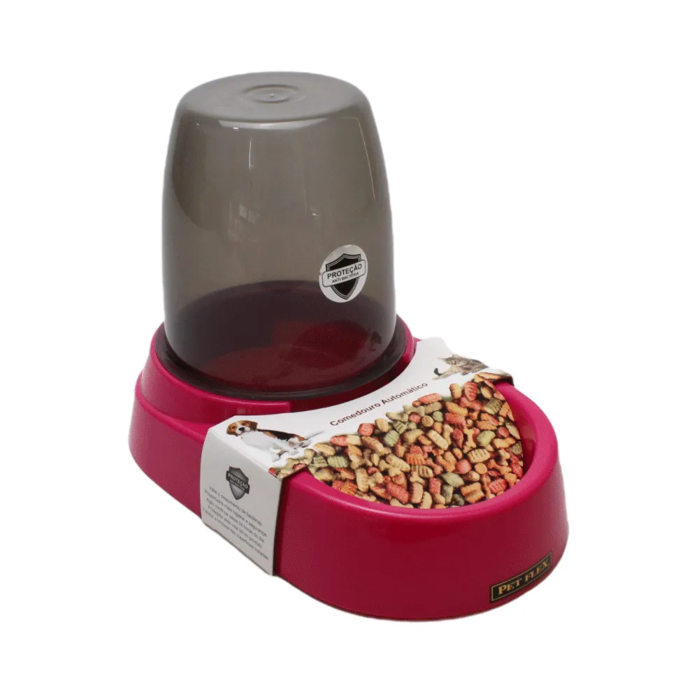 Comedouro Automático Pet Flex Rosa — foto 2