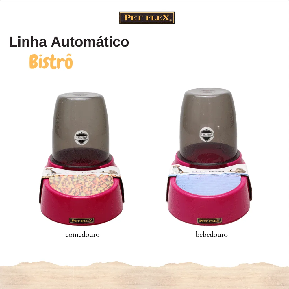Comedouro Automático Pet Flex Rosa — foto 5