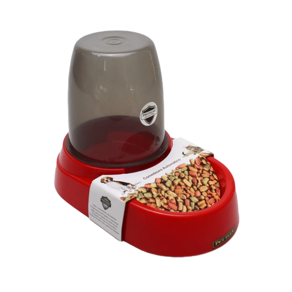 Comedouro Automático Pet Flex Vermelho — foto 2