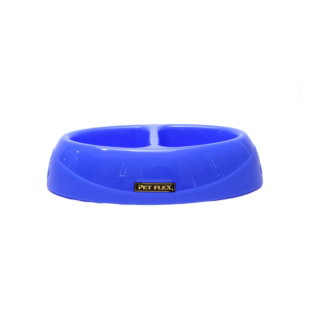 Comedouro Duplo Bistrô Pet Flex Azul