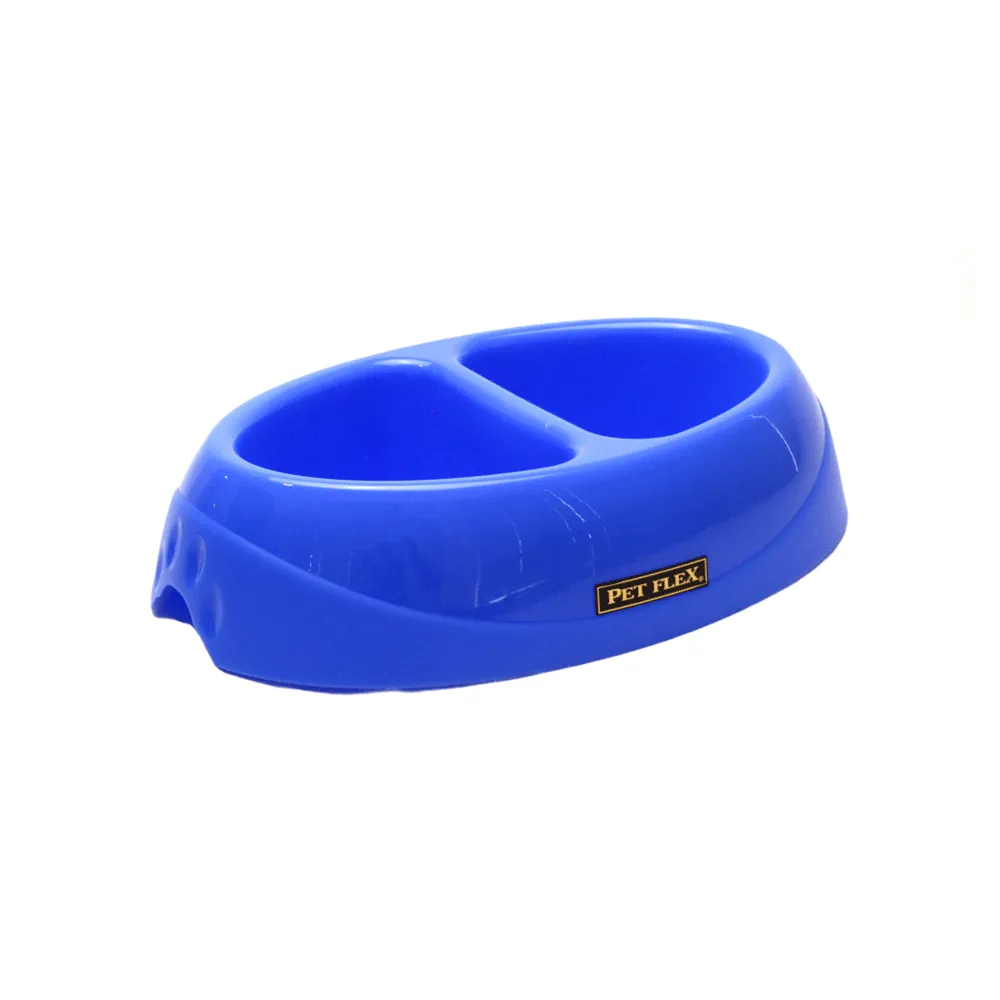 Comedouro Duplo Bistrô Pet Flex Azul — foto 2
