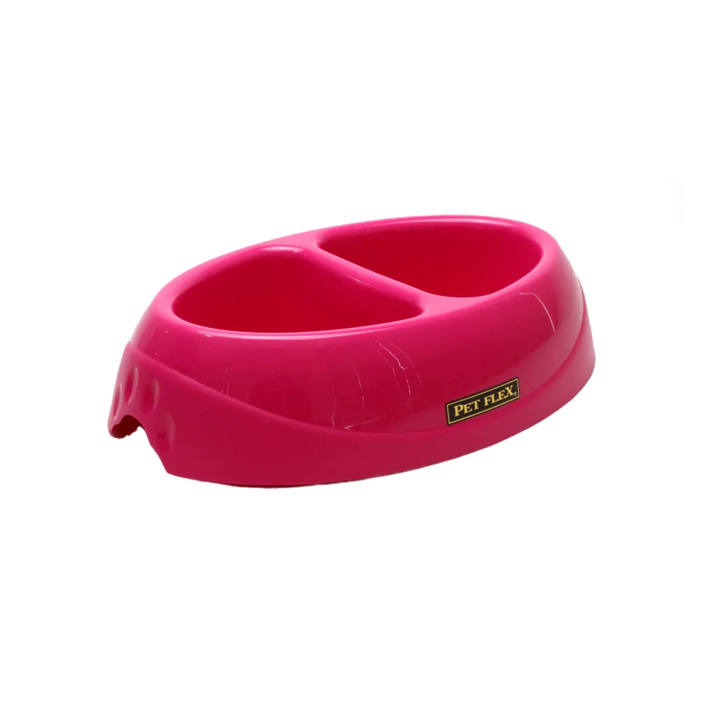 Comedouro Duplo Bistrô Pet Flex Rosa — foto 2