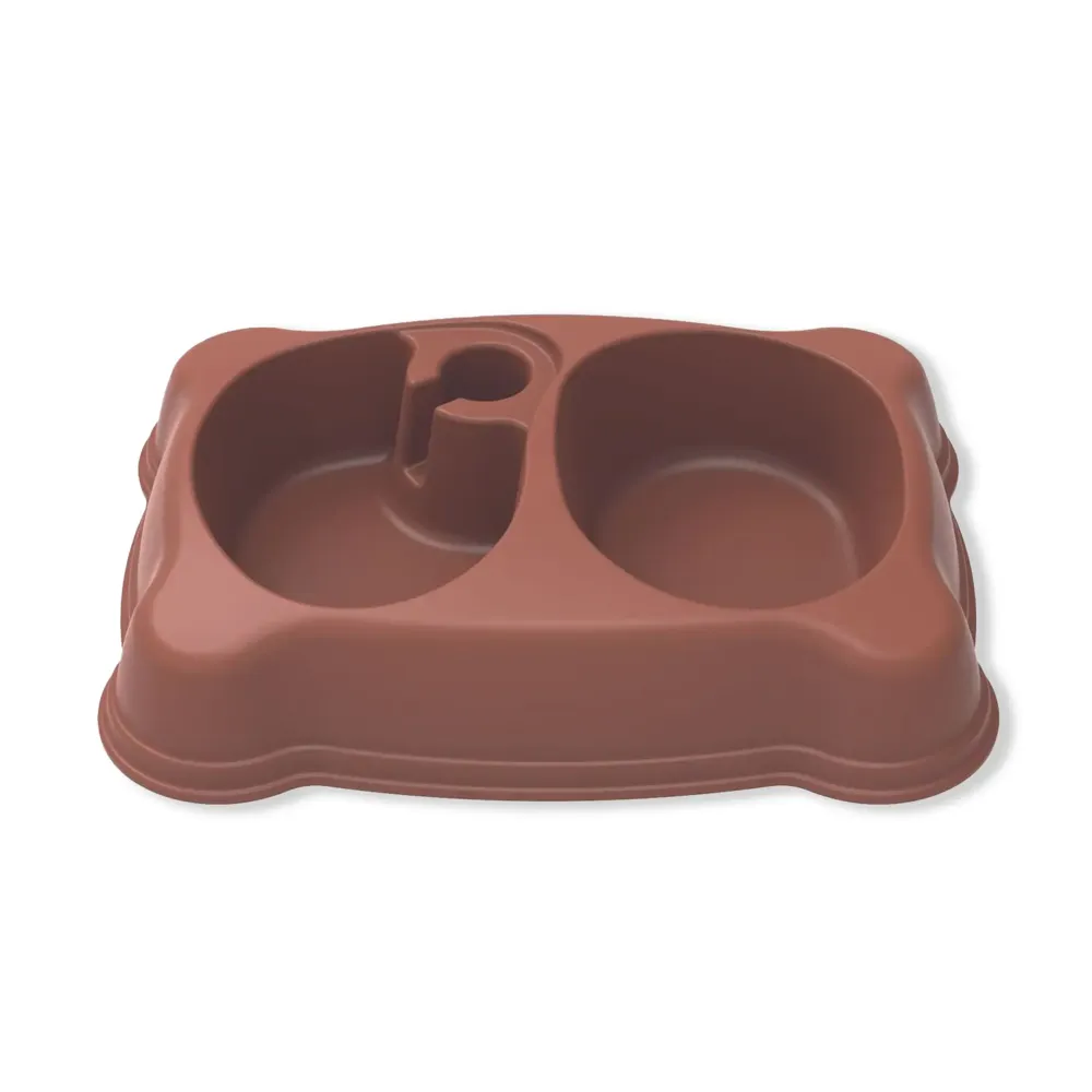 Comedouro e Bebedouro Plast Pet Terra Vermelha